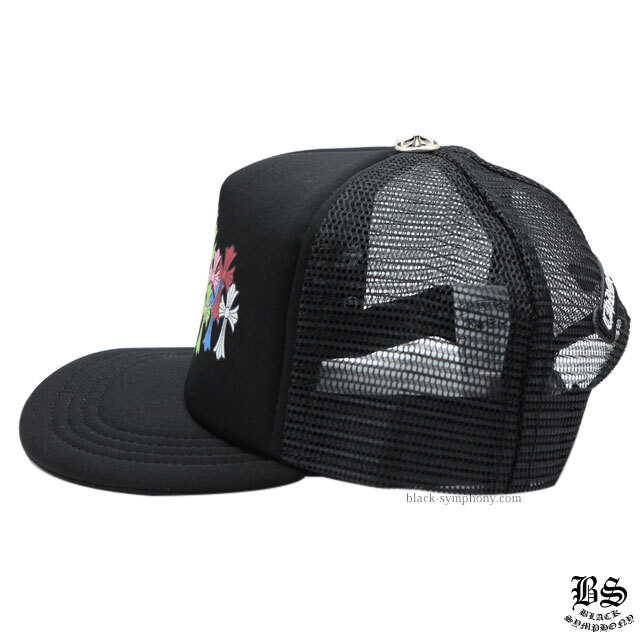 クロムハーツトラッカーキャップキングタコマルチカラークロスブラック