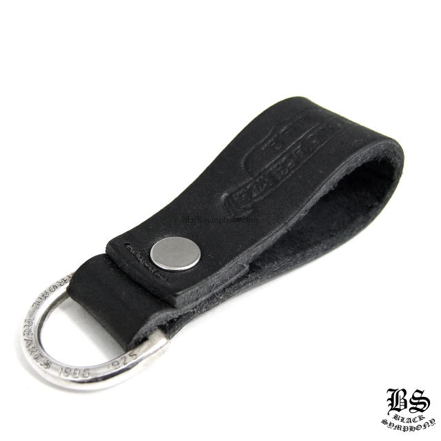 クロムハーツDキーリングハートボタンブラックレザー|クロムハーツ通販