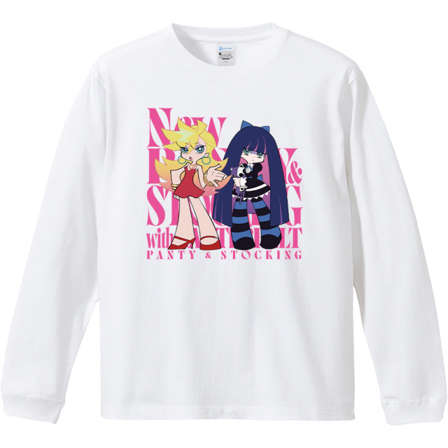 New PANTY & STOCKING with GARTERBELT リブ付ロングスリーブTシャツ
