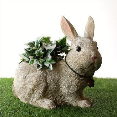 鉢 プランター おしゃれ うさぎ ウサギ 雑貨 置物 ガーデンオブジェ