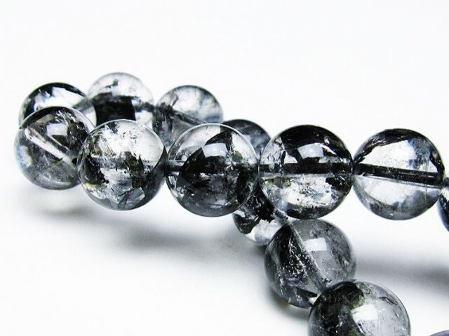 パワーストーン 天然石 ブラックエレスチャルクォーツ?骸骨水晶