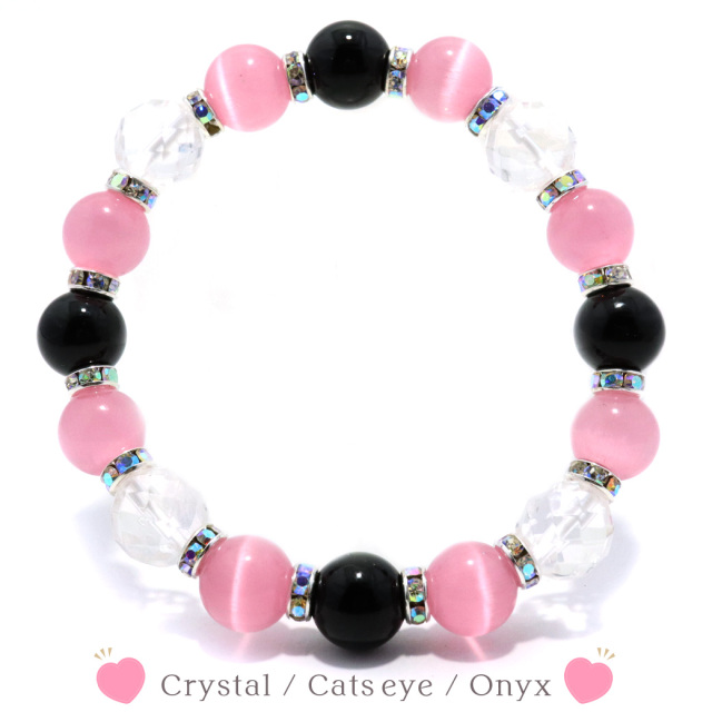水晶 天然石 パワーストーン ブレスレット レディース オニキス