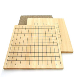 囲碁盤 囲碁入門 ヒバ材9・13路碁盤 (裏面9路碁盤両用盤) 碁盤、碁石