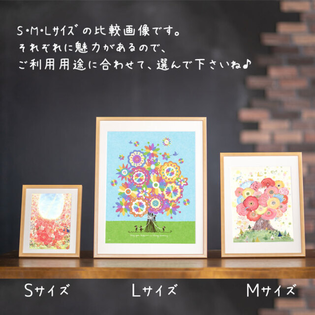 可愛い絵画 花の絵 幸せ インテリア 「咲きつづく日々」 玄関 リビング