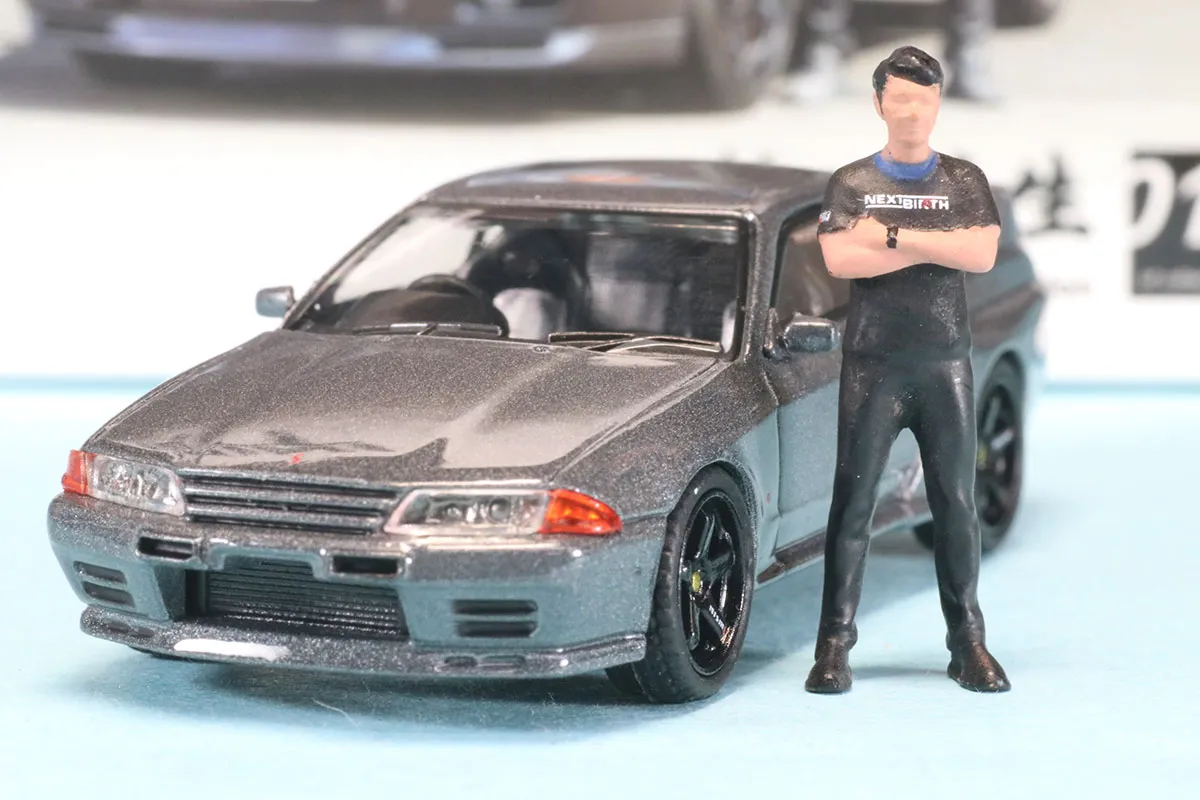 MINI-GT 1/64 ニッサン スカイライン GT-R R32 ニスモガンメタル 松田