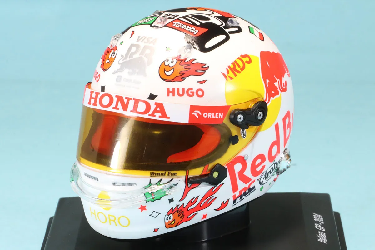 スパーク 1/5 ヘルメット 角田裕毅 イタリアGP 2024 5HF169 ミニカー