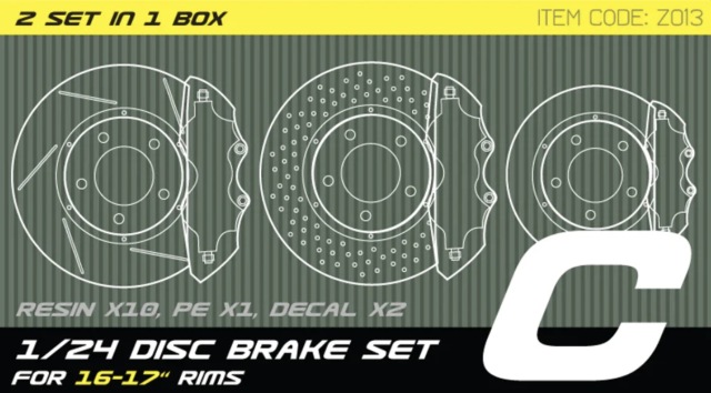 ZoomOn 1/24 ブレーキディスクセット タイプC 15,16,17インチ用 Z013