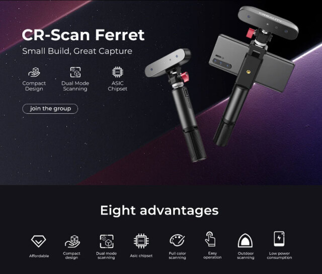 Creality 3Dスキャナー 3D Scanner CR-Scan Ferret 3D Printing 印刷用