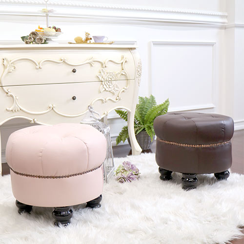 チャイルド マカロンスツール・ピンク【輸入家具屋さん】