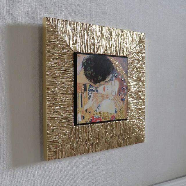 イタリア製 額絵 クリムト 接吻 TypeB ウォールアート｜おしゃれ