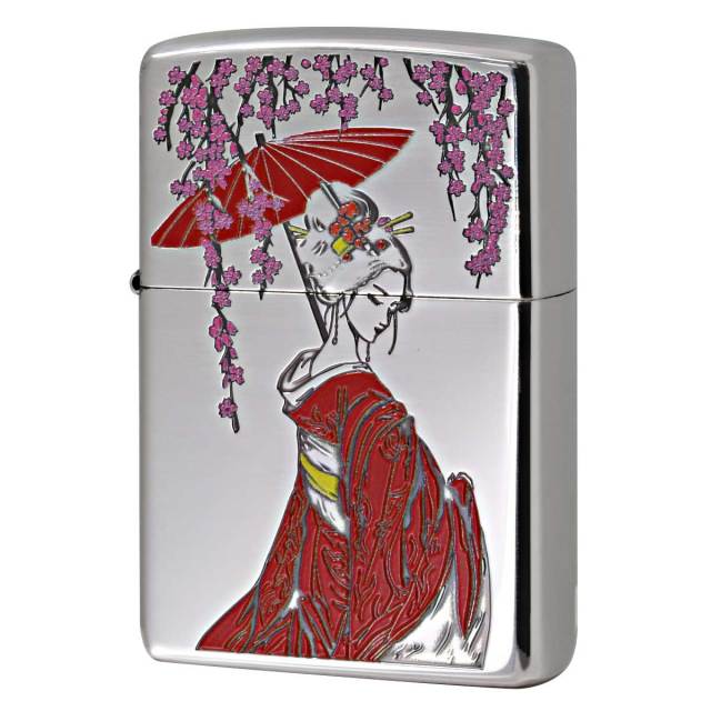 Zippo ジッポー 芸者 GEISHA 和柄 紅色 1201S899｜Zippo専門店