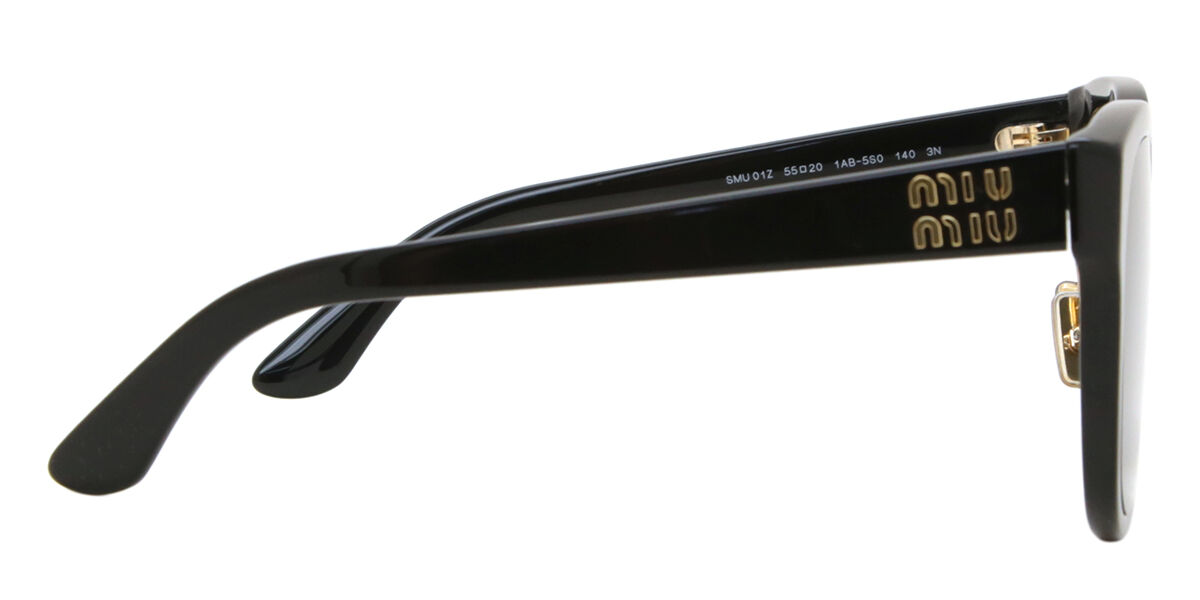 Miu Miu MU01ZS 1AB5S0 スクエア ブラック サングラス