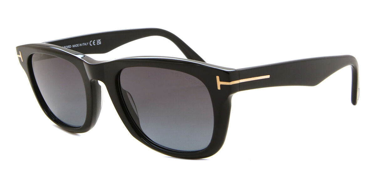 Tom Ford FT1076 KENDEL 01B スクエア Shiny Black サングラス
