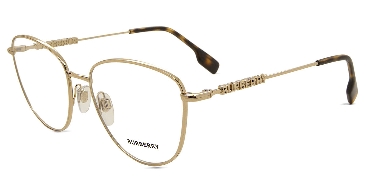 Burberry BE1376 VIRGINIA Asian Fit 1340 Light Gold Eyeglasses