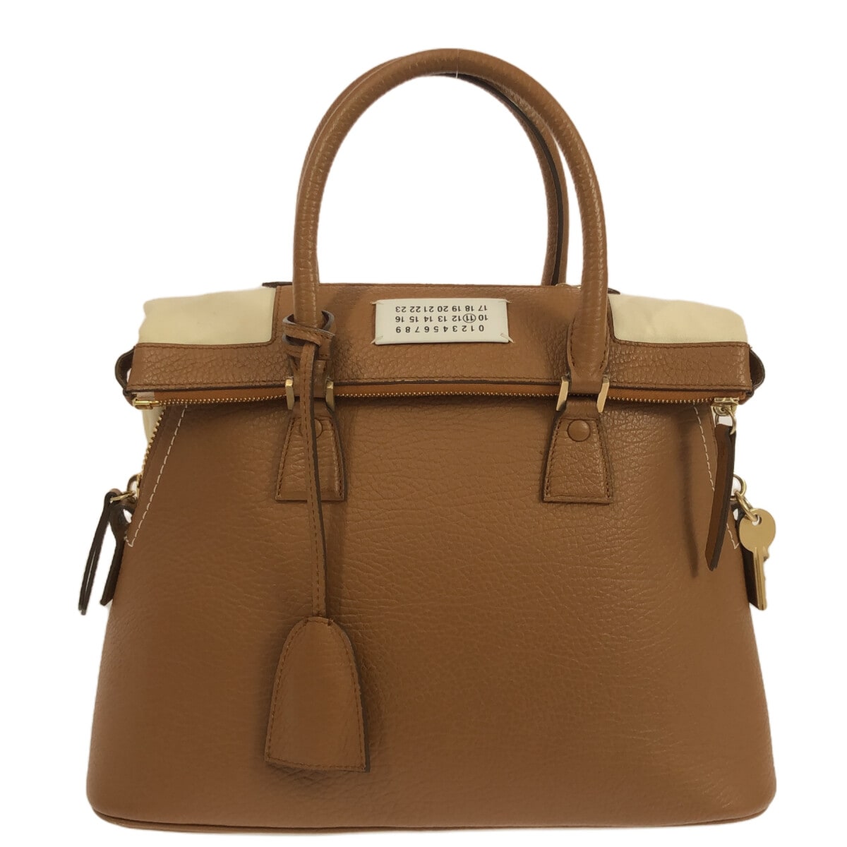 メゾンマルジェラ/ハンドバッグ/5AC ミディアム/ブラウン×アイボリー