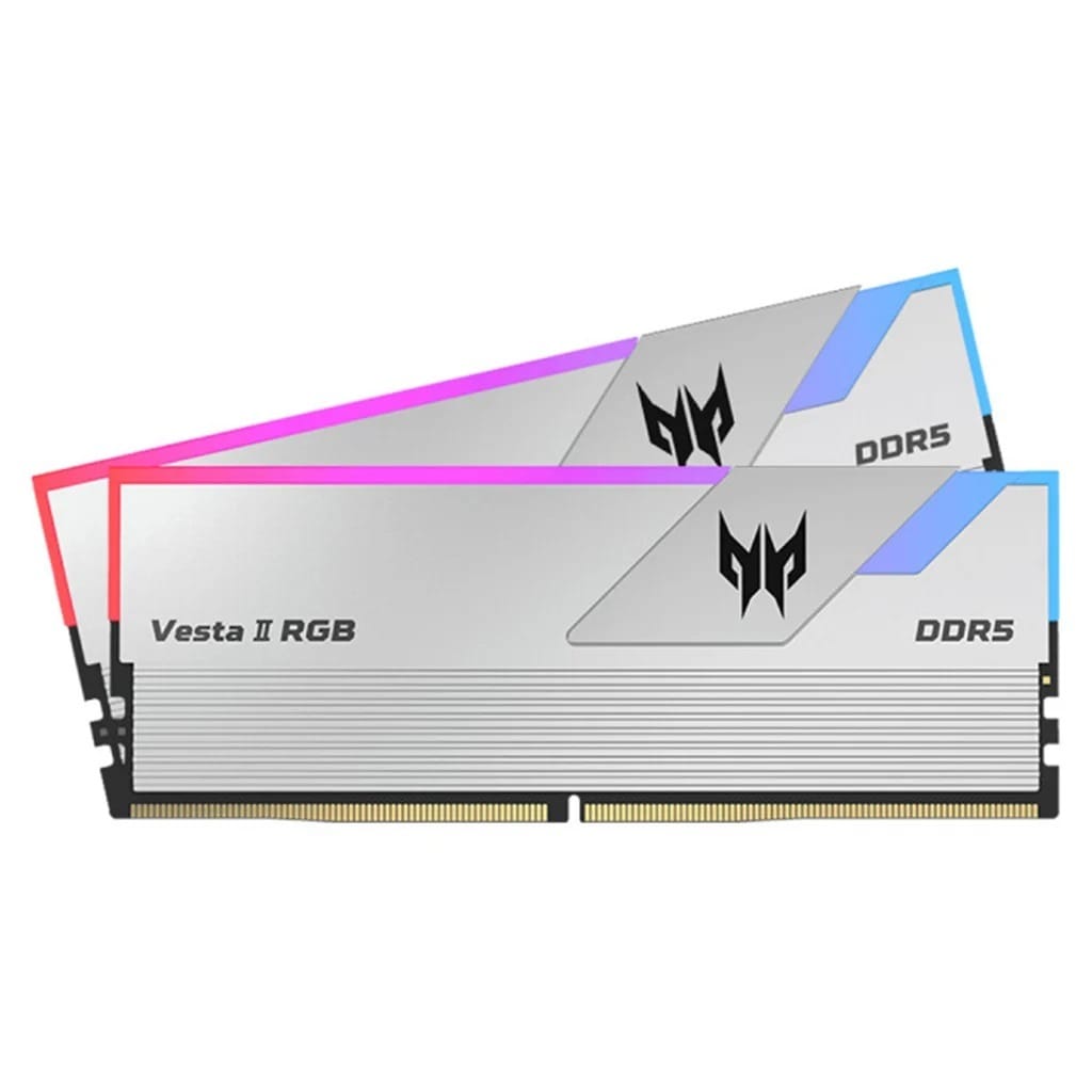 Predator Vesta II RGB 32GB (16GBx2) DDR5-6800 UDIMM Memory - Silver