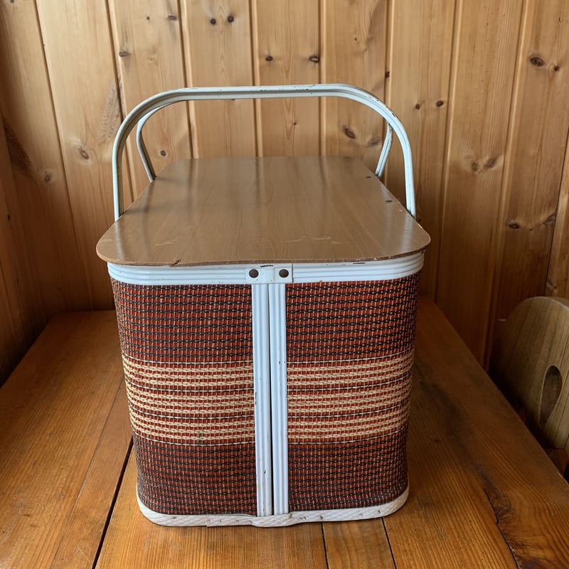 Picnic Basket Redmon ピクニックバスケット 1960年代 レッド vint