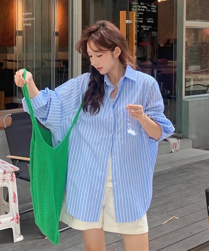 予約販売】オーバーサイズストライプシャツ | KISHIKA