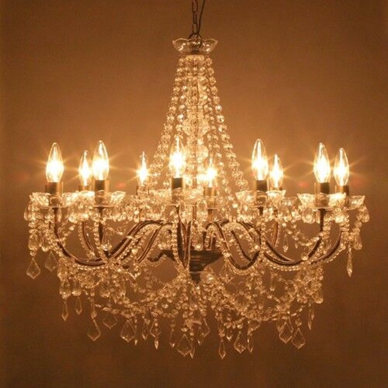 LED電球対応】12灯 ☆シャンデリア 〈Opera〉 ダークゴールド ☆ 天井