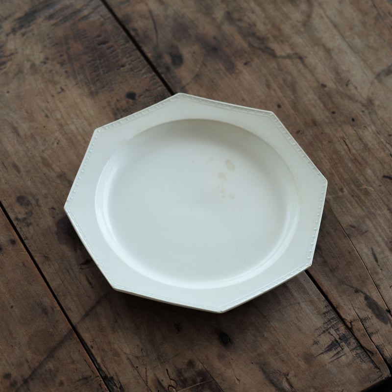 19世紀フランス クレイユ ファイアンスフィーヌ オクトゴナルプレート