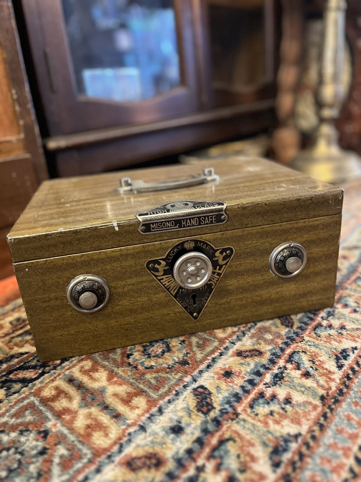 昭和レトロ！！MISONO製ダイヤル式鉄製手提げ金庫 | アンティーク家具