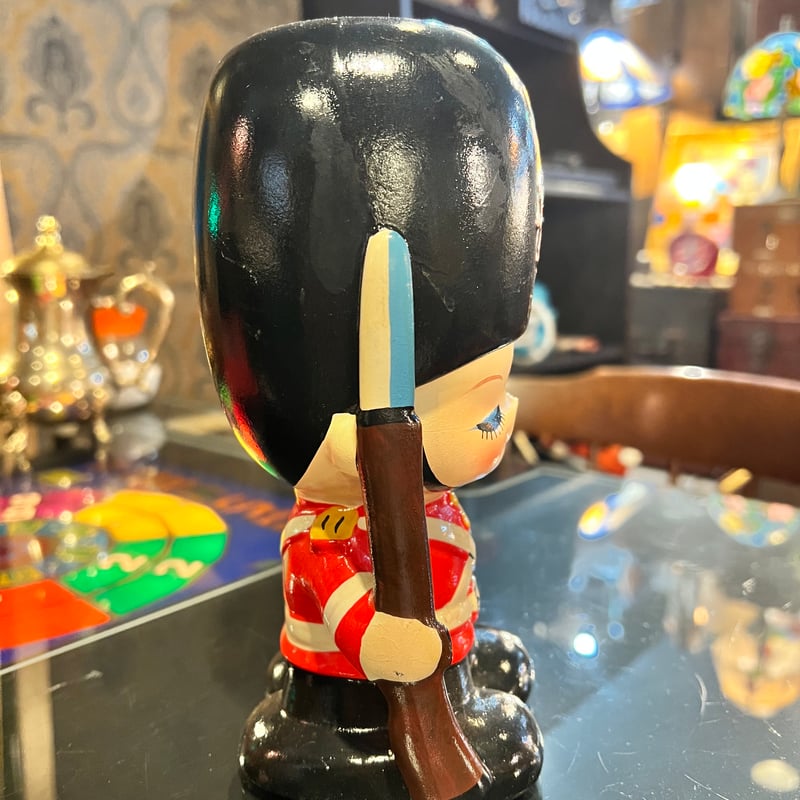 内藤ルネ 兵隊さんの陶器製貯金箱 | アンティーク家具と喫茶キャバレー
