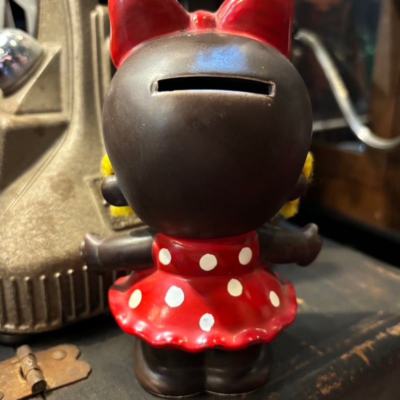 内藤ルネ くろんぼ(女の子)貯金箱 | アンティーク家具と喫茶キャバレー