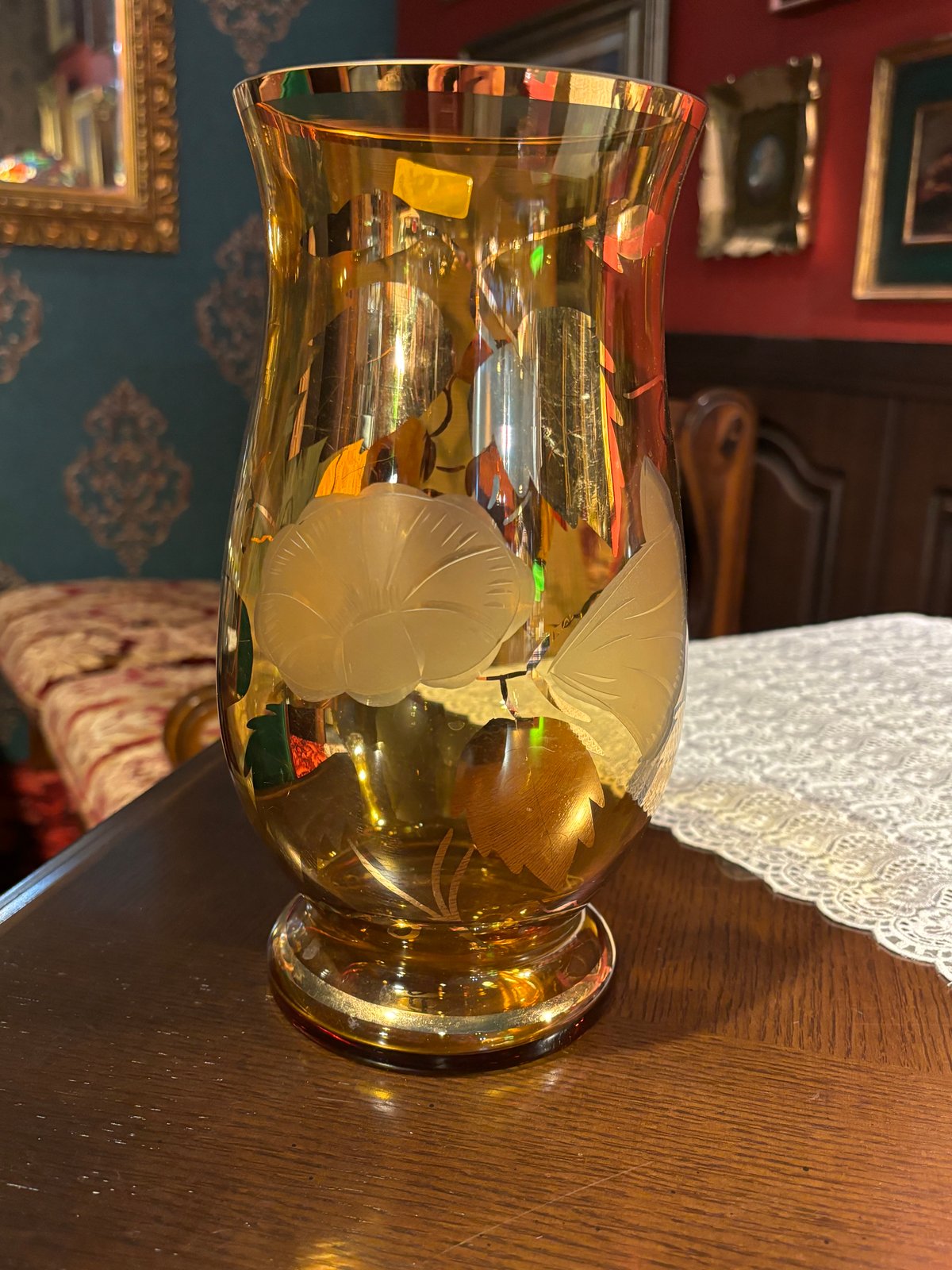 BOHEMIA ボヘミアグラス フラワーベース | アンティーク家具と喫茶