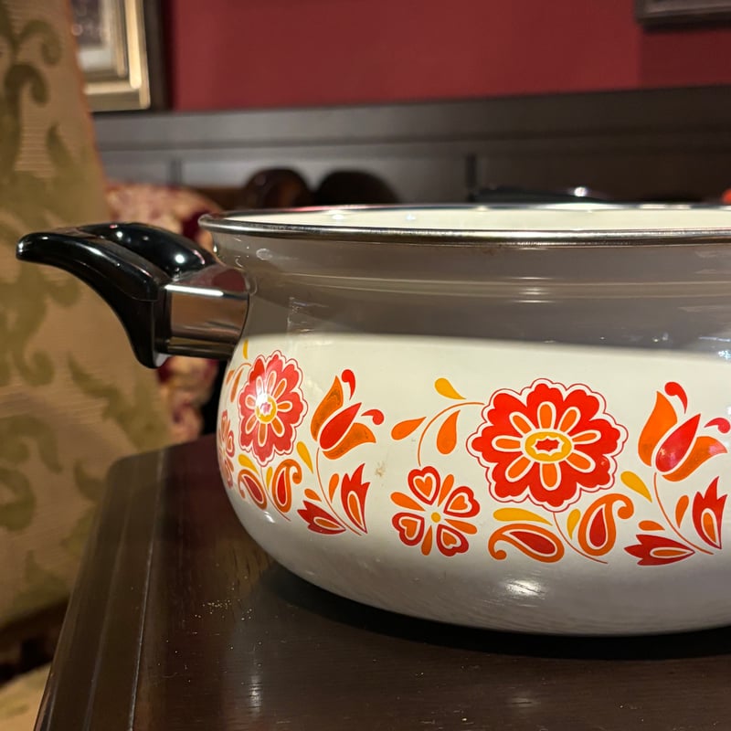 昭和レトロ ホーロー鍋セット 両手鍋と片手鍋 | アンティーク家具と