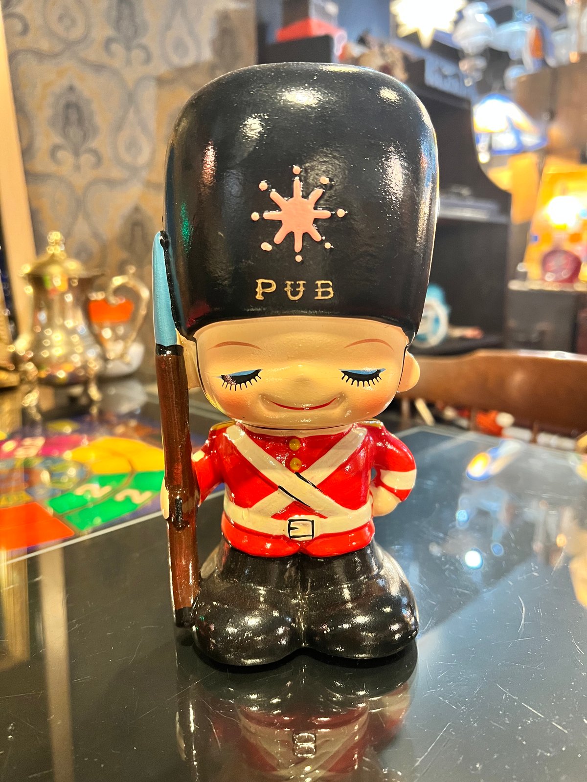 内藤ルネ 兵隊さんの陶器製貯金箱 | アンティーク家具と喫茶キャバレー