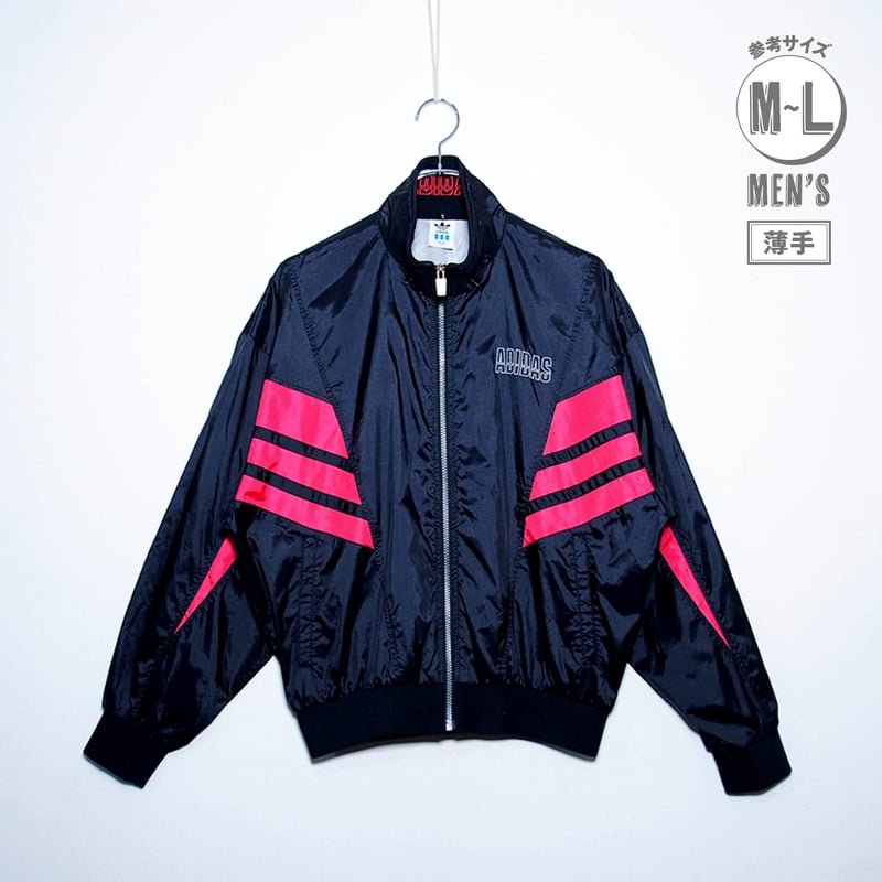 USED【 adidas 】90sナイロンジャケット（デサント製）／MENS：M〜L