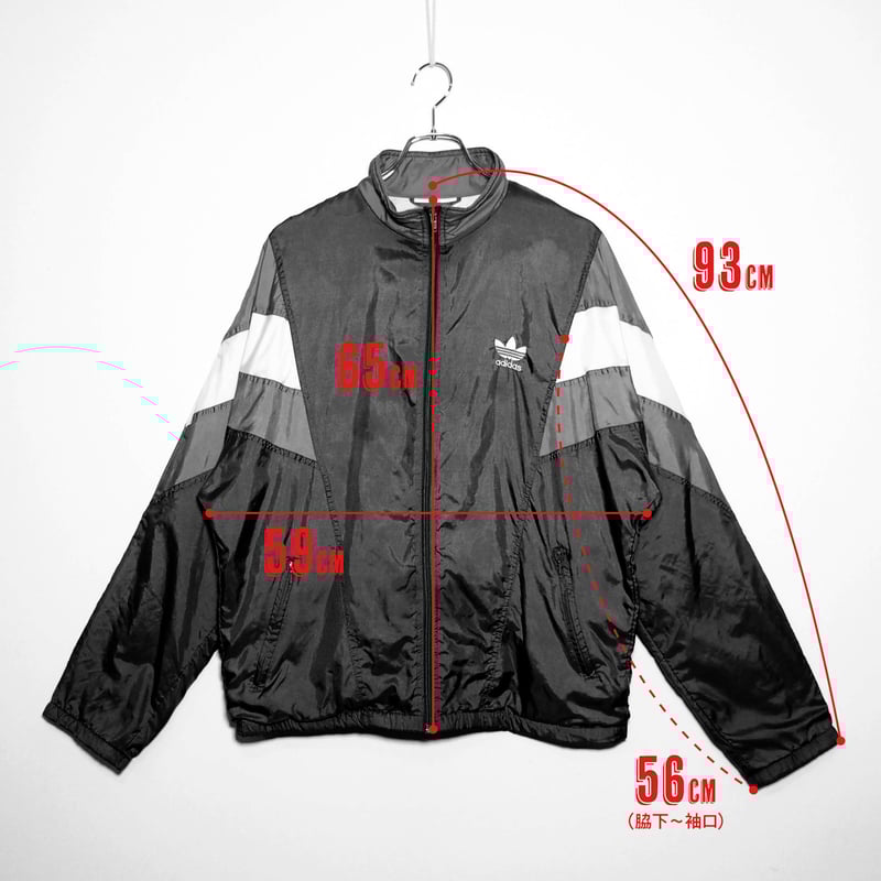 USED【 adidas 】80〜90sナイロンジャケット／MENS：L（送料込）［BSF-O