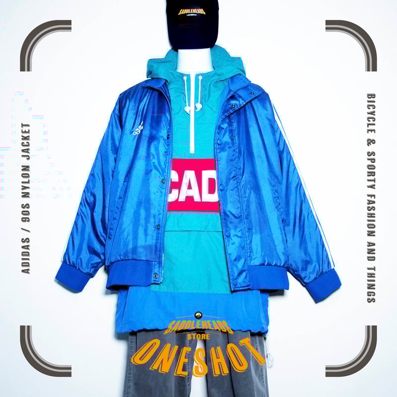 USED【 adidas 】90sナイロンジャケット／MENS：L（送料込）［BSF-O］ |