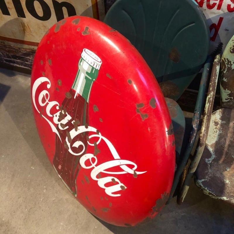 Coca-Cola コカ・コーラ ヴィンテージ ボタンサイン 看板 1950s | BigBe
