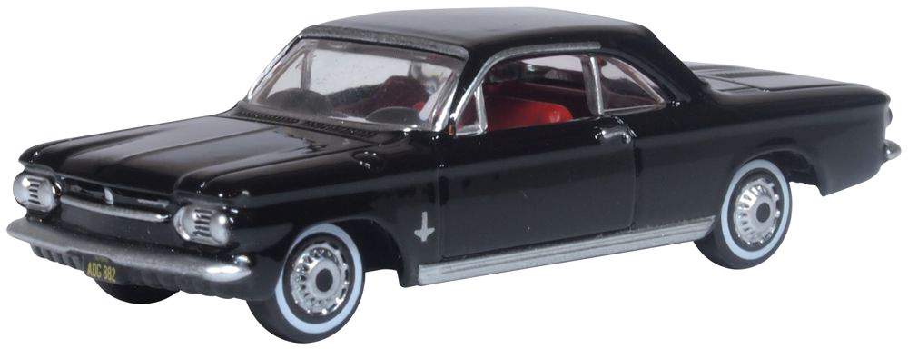 1:87 1963 Chevrolet Corvair Coupe (Tuxedo Black), Oxford Diecast