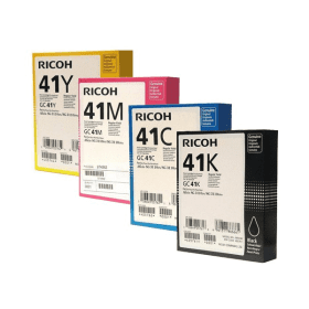 Ricoh GC41 (B/C/M/Y) Original Black & Colour Gel Cartridge