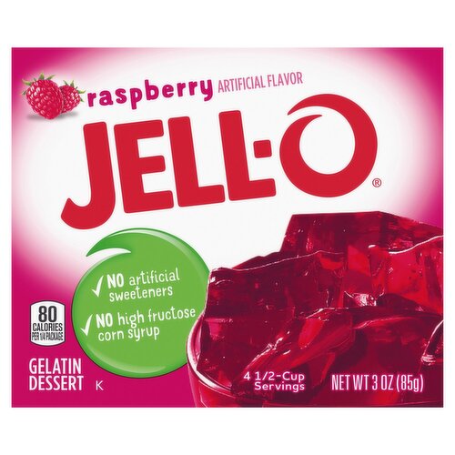 Jell-O Raspberry Gelatin Dessert, 3 oz - Fairway