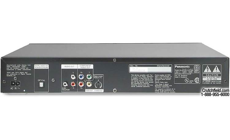 Panasonic DVD-CV52 5-disc carousel DVD/CD changer at Crutchfield