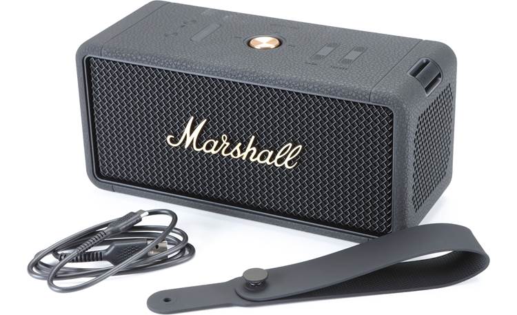 Marshall Middleton (Black and Brass) Waterproof portable Bluetooth
