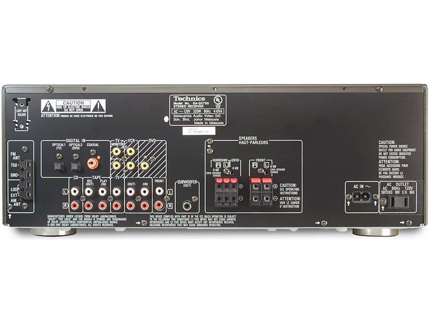 Technics SA-DX750 A/V receiver with Dolby Digital at Crutchfield
