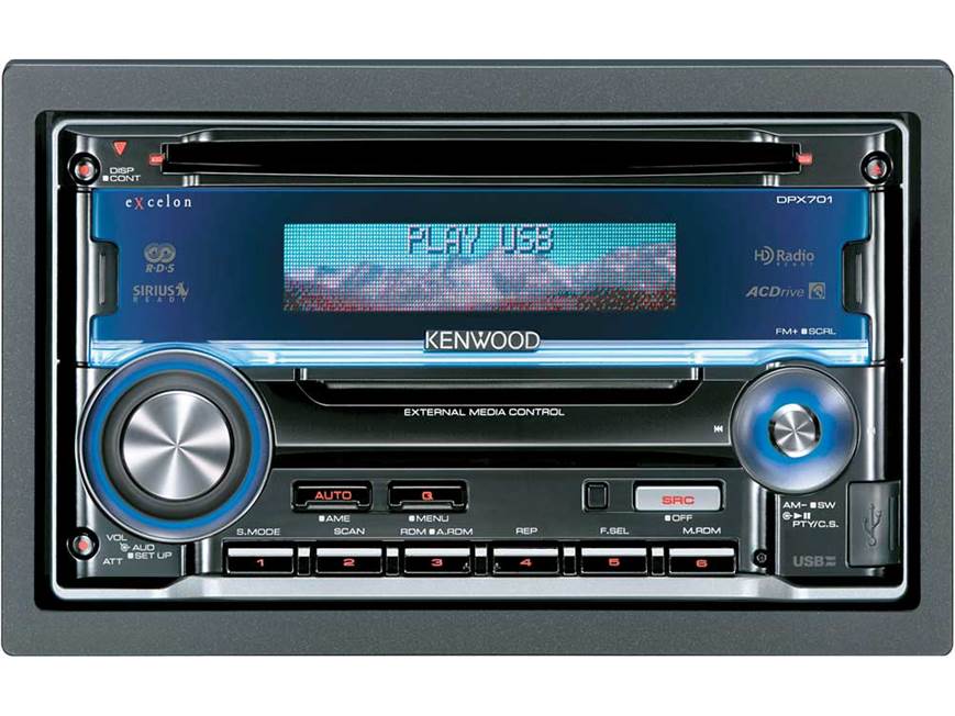 Kenwood Excelon DPX-701 CD player with MP3/WMA/AAC playback and
