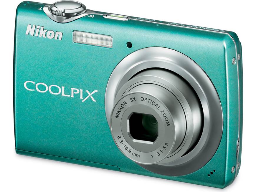 Nikon Coolpix S220 (Aqua Green) 10-megapixel digital camera with