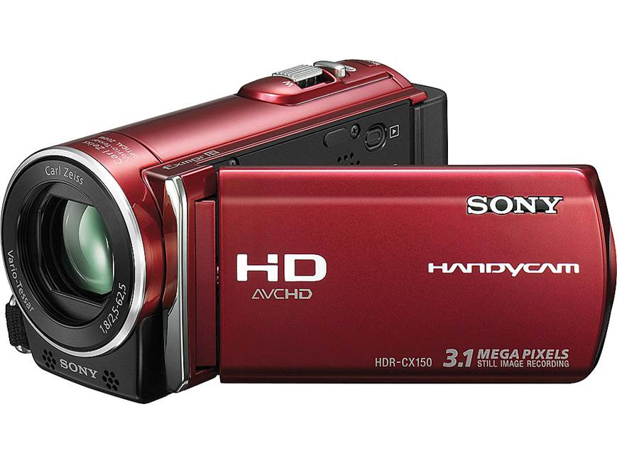 Sony HDR-CX150 Handycam® (Red) High-definition camcorder with 16GB