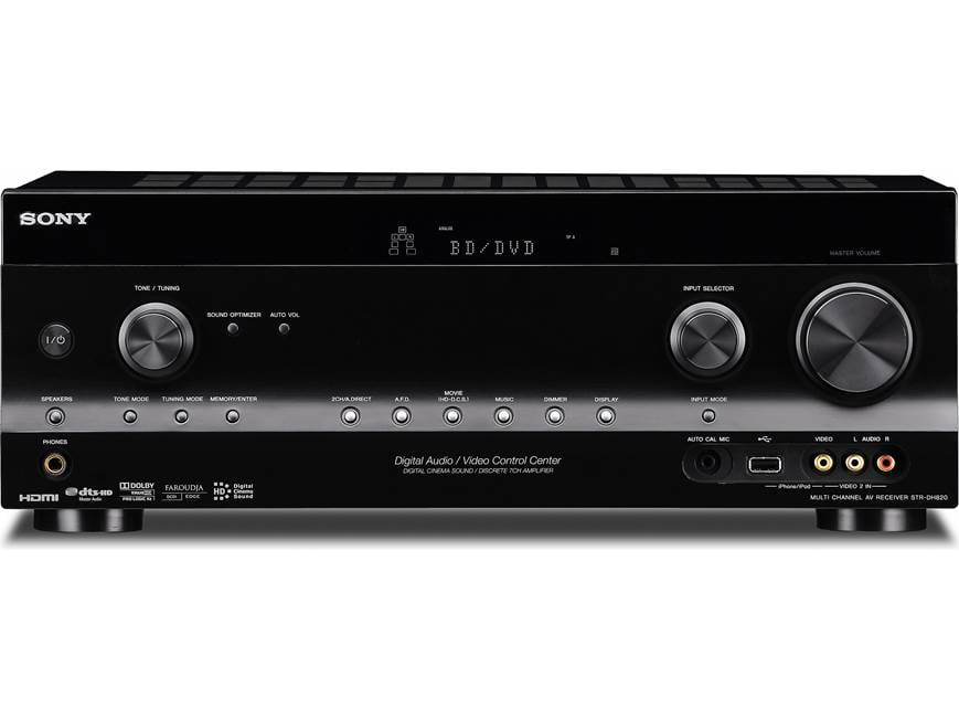 Sony STR-DH820 Home theater receiver 3D-ready HDMI switching at