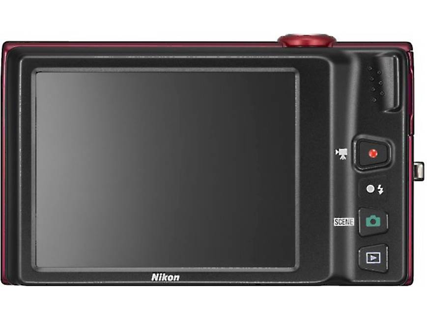 Nikon Coolpix S6100 (Red) 16-megapixel digital camera with 7X