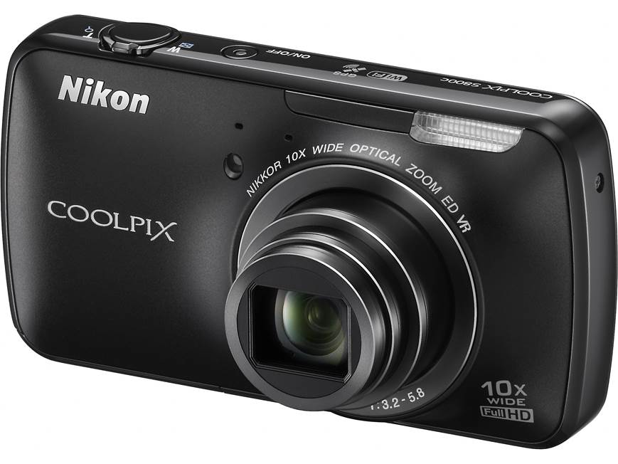 Nikon Coolpix S800c (Black) 16-megapixel digital camera with 10X