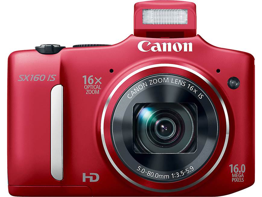 Canon PowerShot SX160 IS (Red) 16-megapixel digital camera with