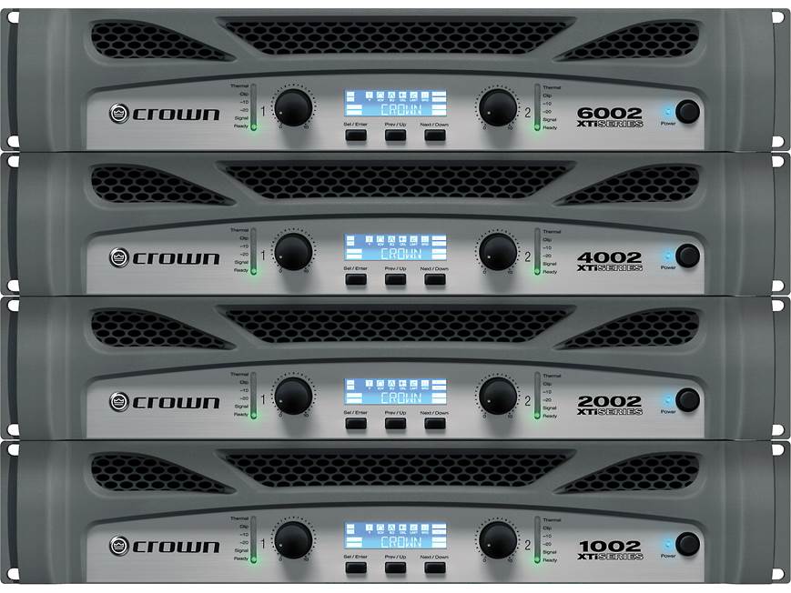 Crown XTi 1002 Power amplifier — 275W x 2 at 8 ohms, 1,400W x 1 at