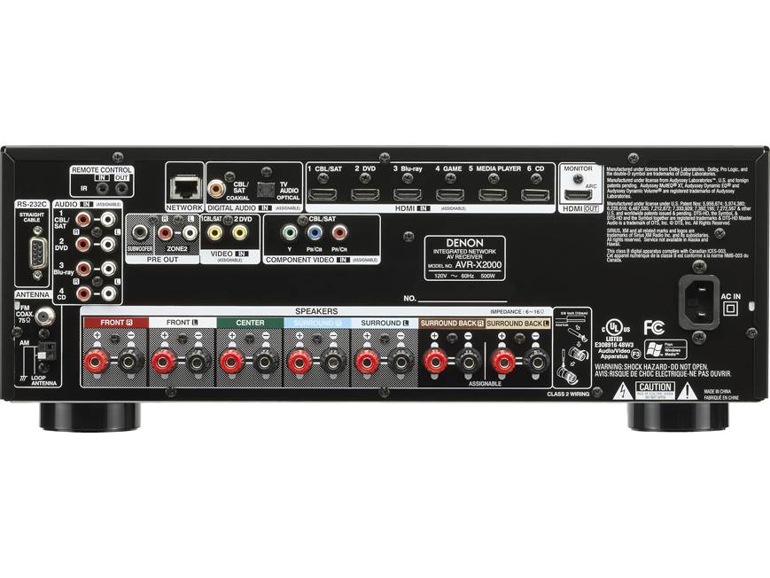 Denon AVR-X2000 IN-Command 7.1-channel home theater receiver with
