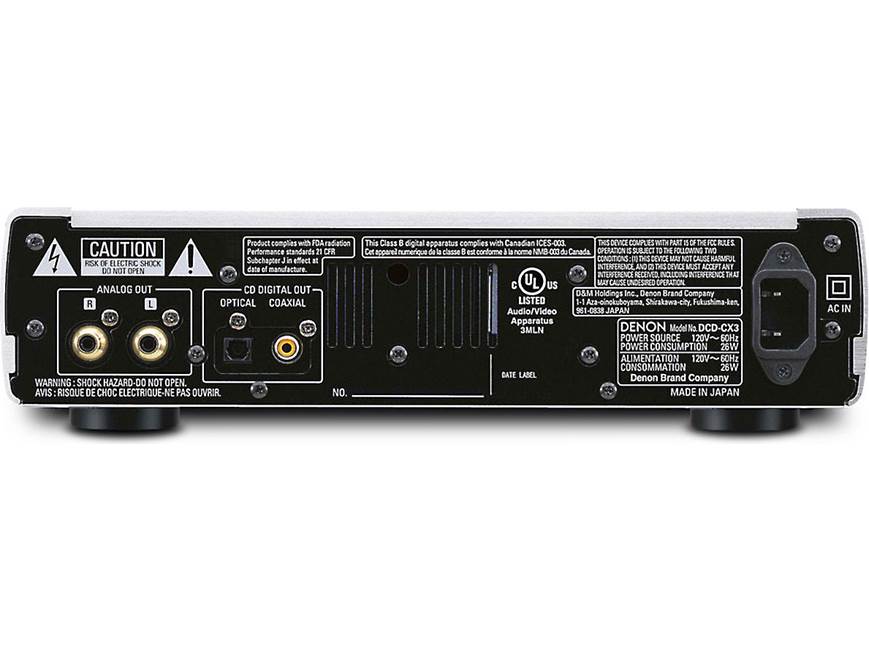 Denon DCD-CX3 Single-disc CD/SACD player at Crutchfield